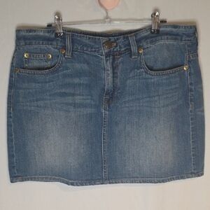 J. Crew Classic Blue Denim Mini Skirt